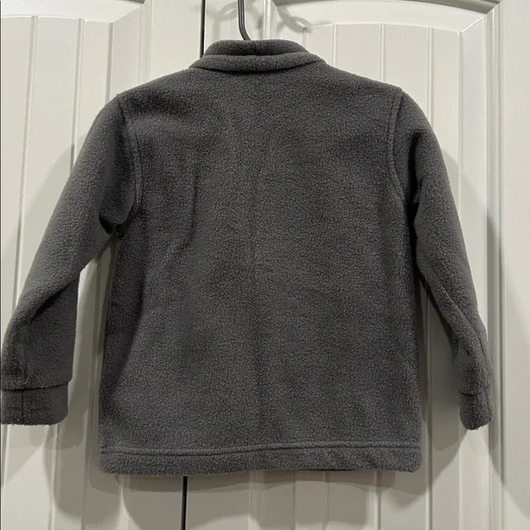 Columbia Charcoal Fleece Jacket with Bright Orange Zipper - Picture 5 of 7